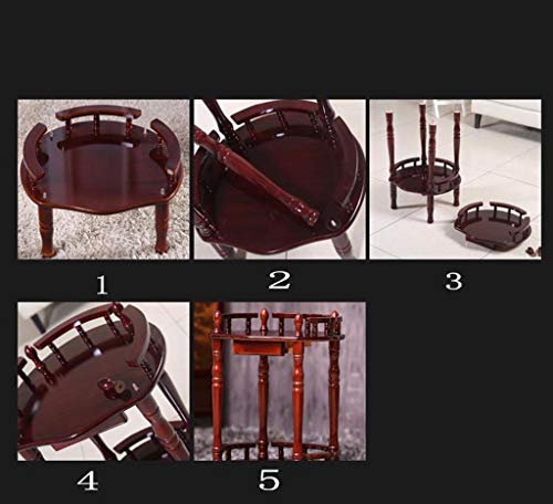 Retro Wood-Style 2-Tier Side Table with Storage Shelf – Round Accent Table for Living Room or Bedroom