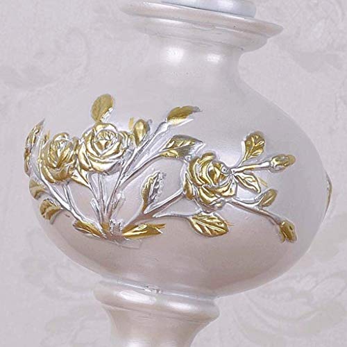 Victorian-Style Table Lamp – Handmade Beige Lace Lampshade with Resin Base, E27/E26 Compatible