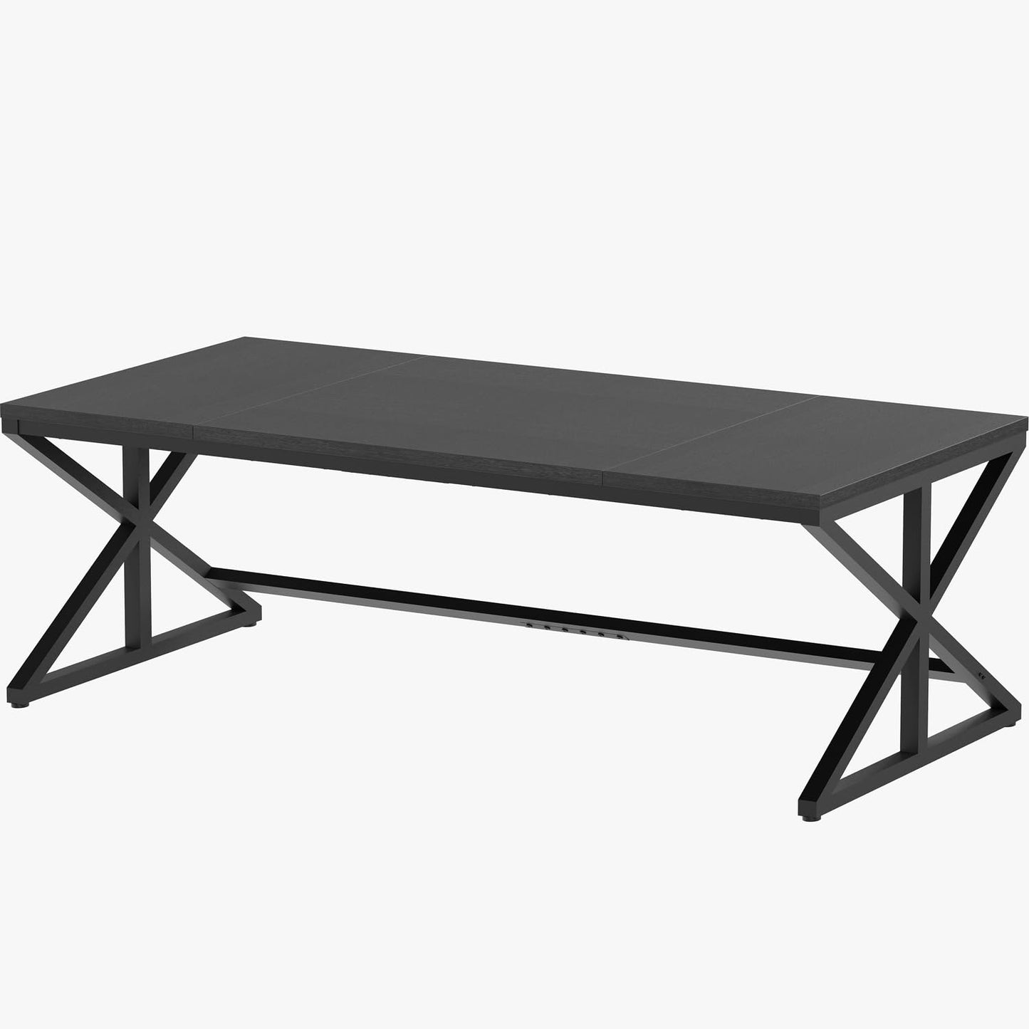 Modern 180cm Black Oak Computer Desk – Double Workstation Home Office Table for Tw