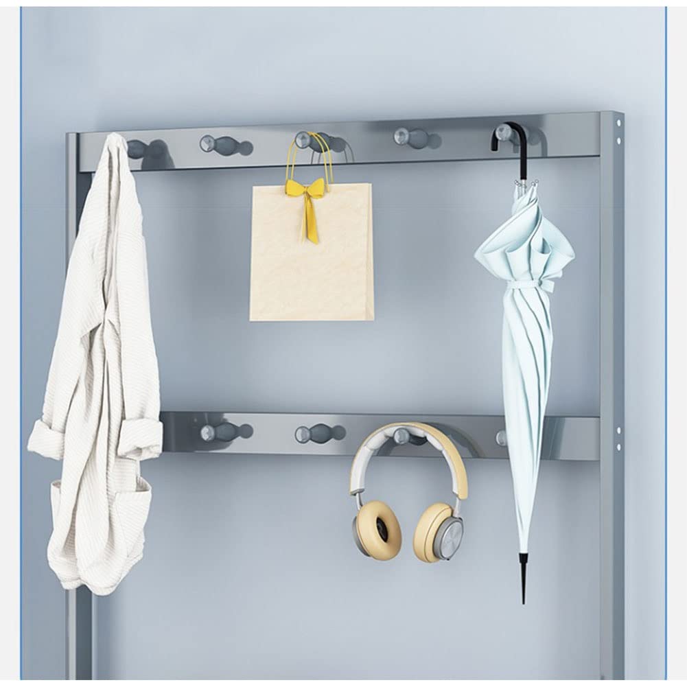 3-in-1 Wooden Coat Rack with Shoe Bench and Storage Shelves – Freestanding Entryway Organizer (Grey)