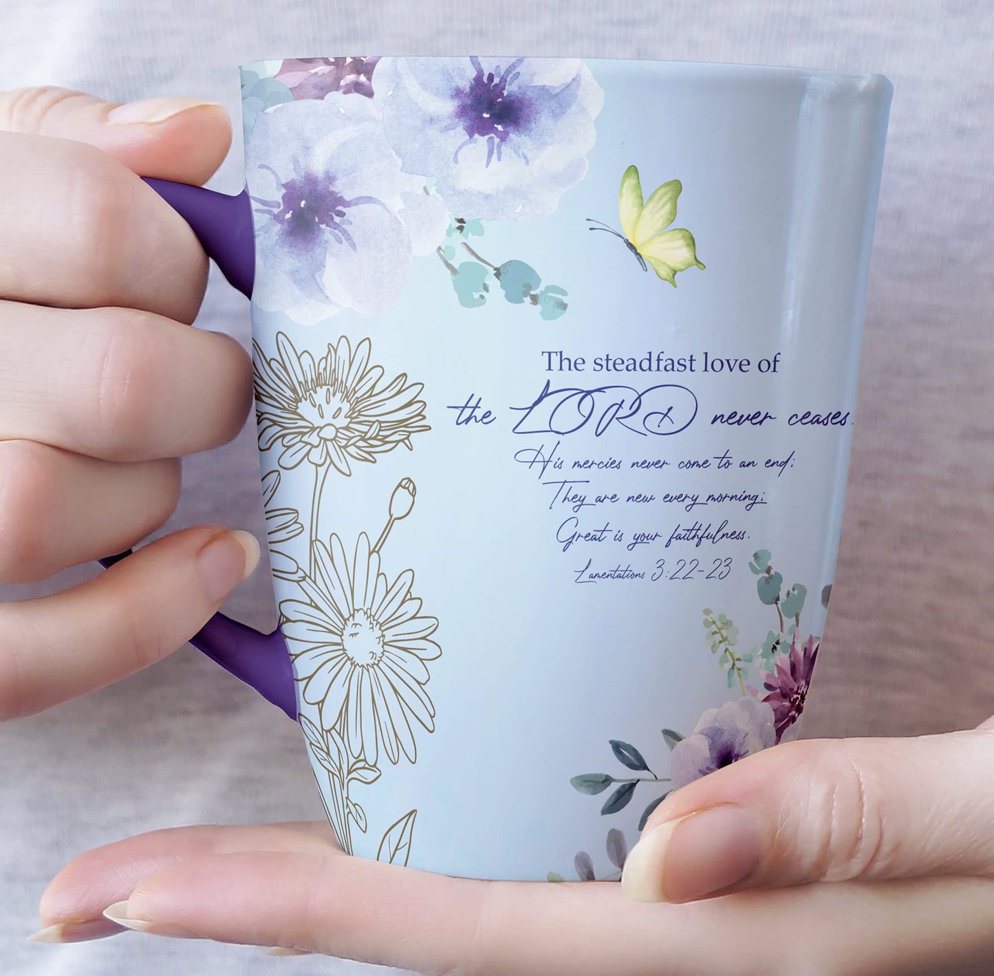 Inspirational Christian Coffee Mug Set – 6 Assorted 12 oz Scripture Mugs with Bible Verses