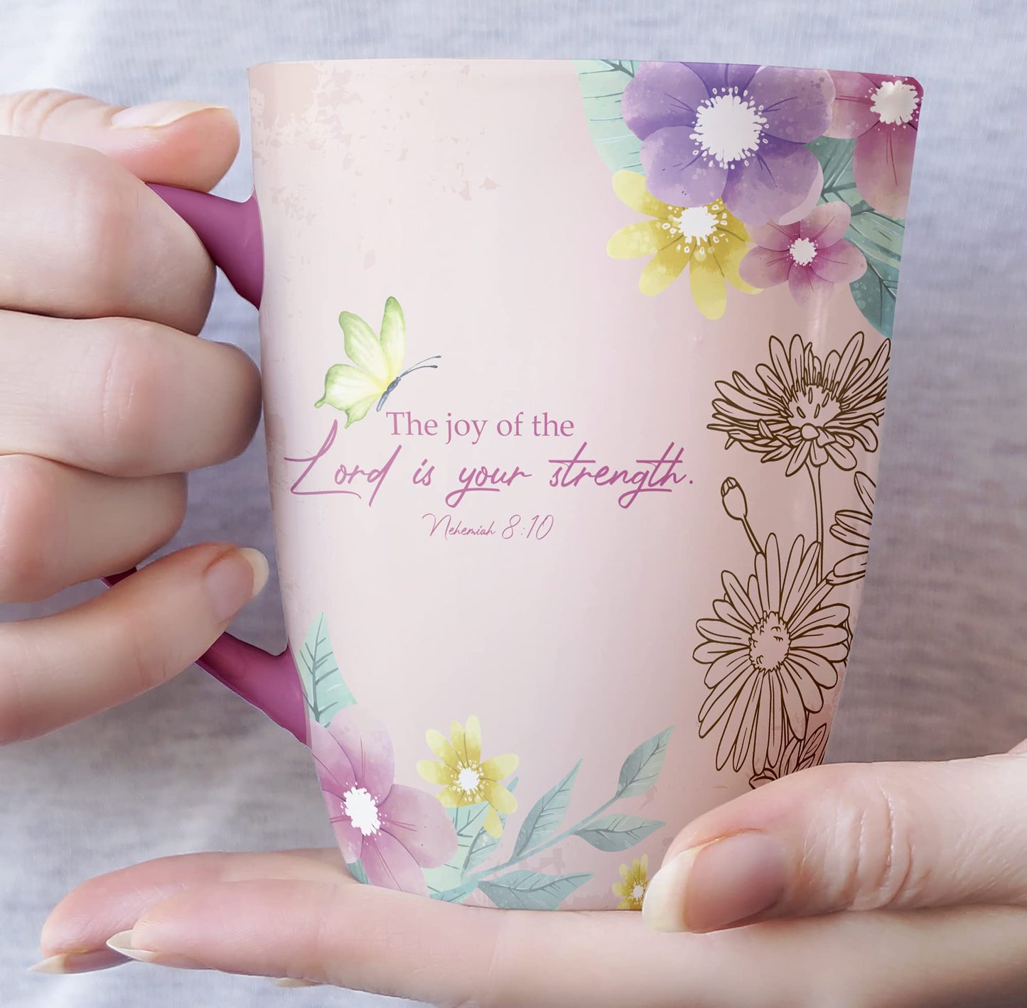 Inspirational Christian Coffee Mug Set – 6 Assorted 12 oz Scripture Mugs with Bible Verses
