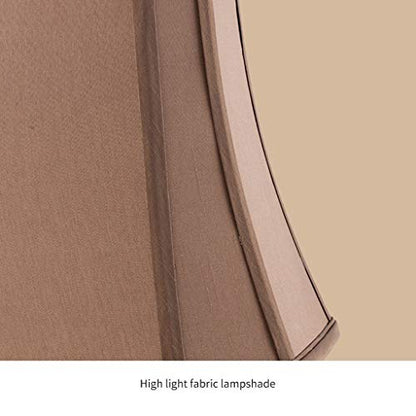 Vintage Handmade Resin Table Lamp with Fabric Shade – Adjustable Warm Light, Bedroom & Living Room