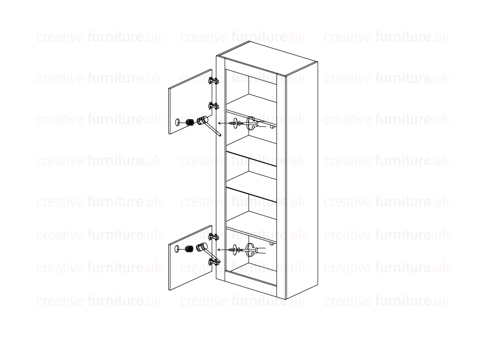 Modern Oak and White Gloss Sideboard with LED Lighting – 170cm Display Cabinet with Glass Shelves