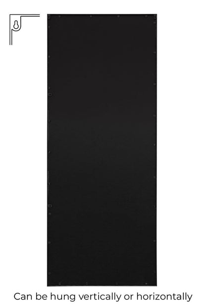 Fenestra Full-Length Mirror – 200×80 cm Black Metal Frame, Modern Arched Window Design for Leaning or Wall Mount