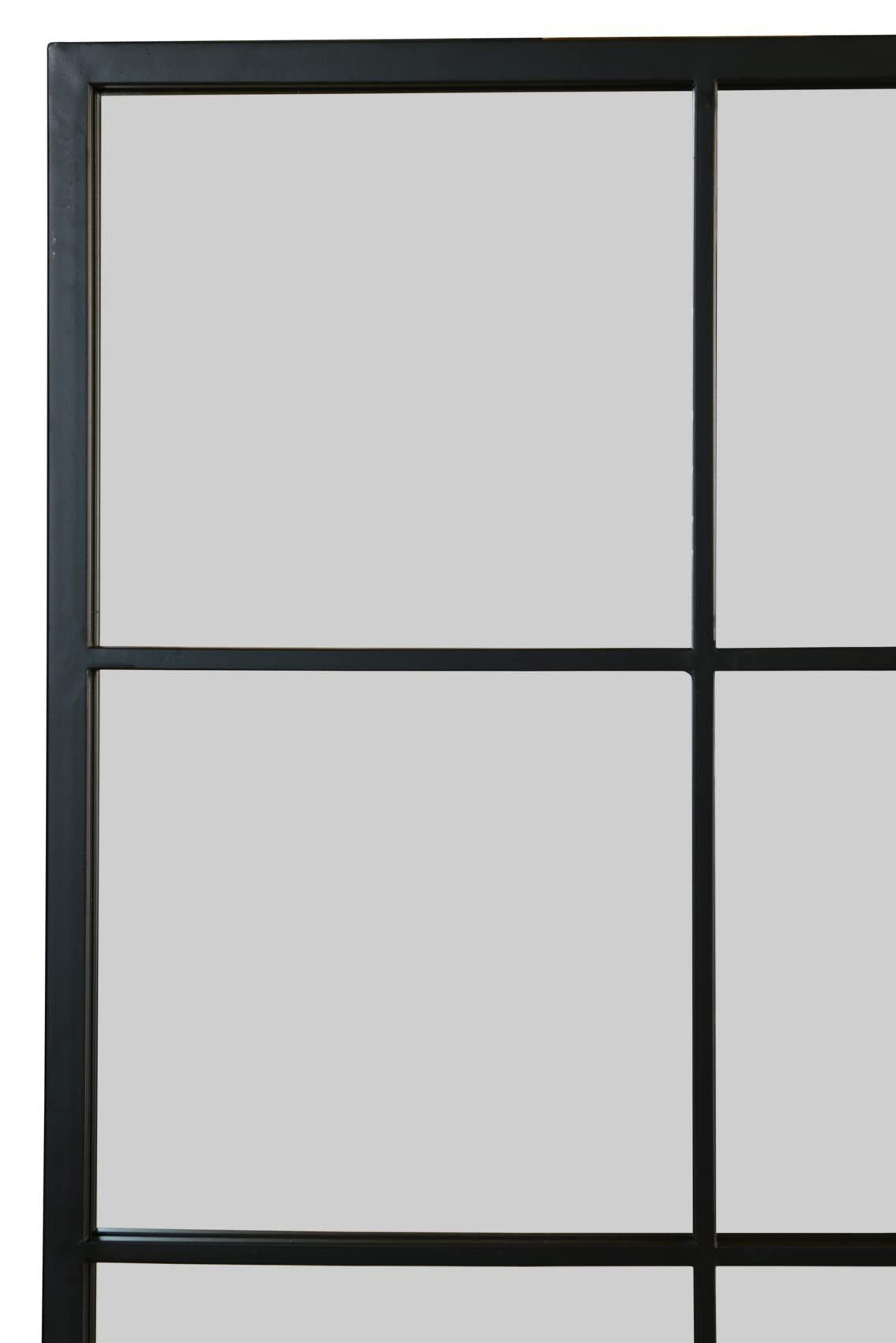 The Fenestra Full-Length Window Mirror – 69" x 43" Black Metal Frame | Modern Leaner & Wall Mirror