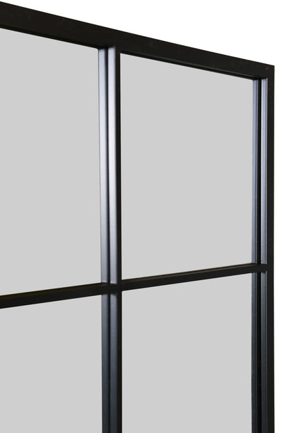 The Fenestra Full-Length Window Mirror – 69" x 43" Black Metal Frame | Modern Leaner & Wall Mirror