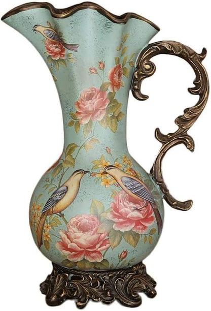 METTEOR Handmade Large Resin Floor Vase – Retro Luxury Design, 48cm Height