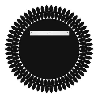 Luxury Round Wall Mirror with Sparkling Crystals – 28" Silver Beveled Glass Mirror with Decorative Frame – Elegant Accent Mirror for Bathroom, Bedroom, Living Room or Entryway
