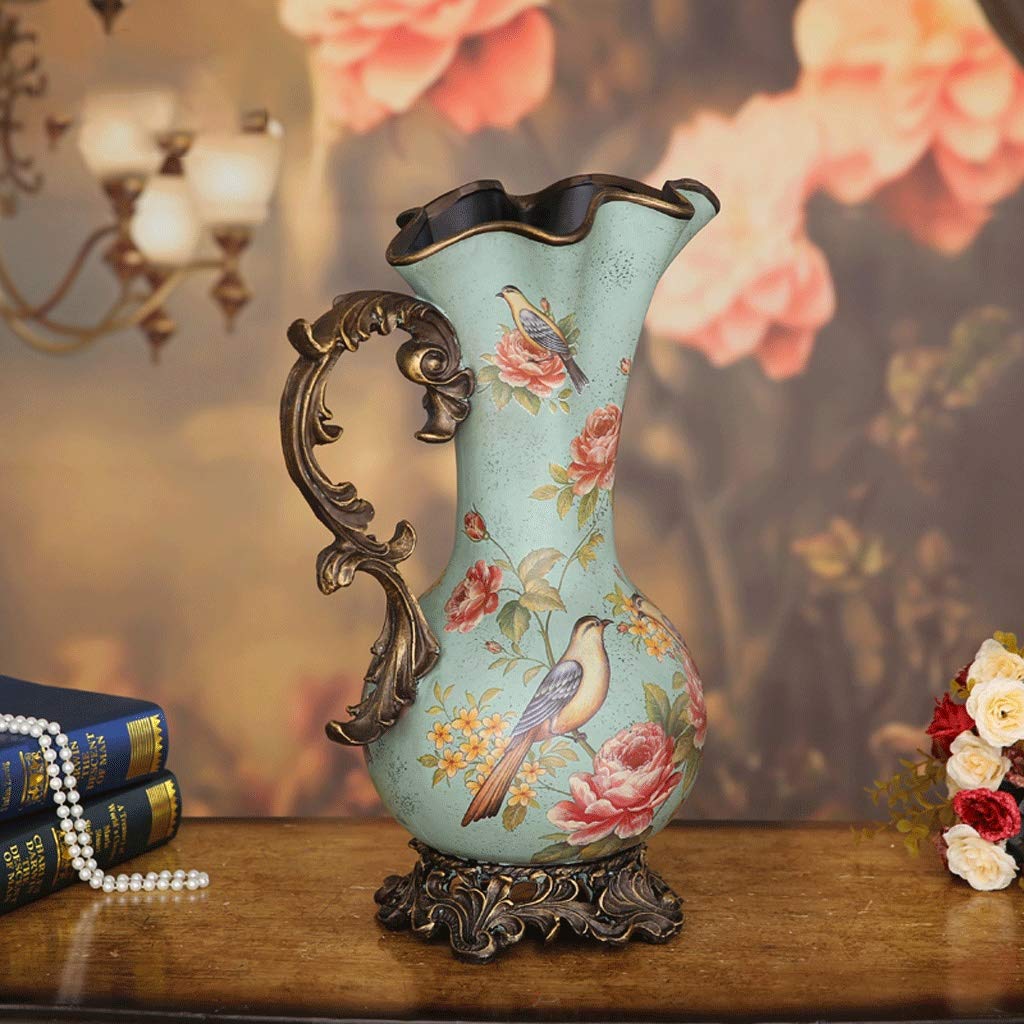 METTEOR Handmade Large Resin Floor Vase – Retro Luxury Design, 48cm Height
