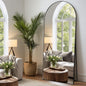 LunaMirror Oversized Arch Full-Length Mirror – 180x76cm Black Frame | Floor Standing or Wall Mounted