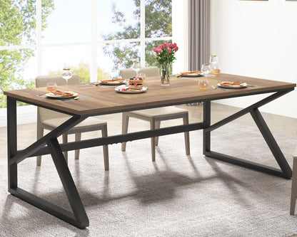 Large 180cm Rustic Computer Desk – Industrial Double Workstation for Home Offic